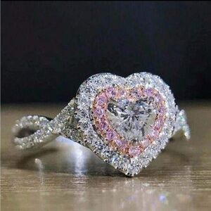 Silver heart ring